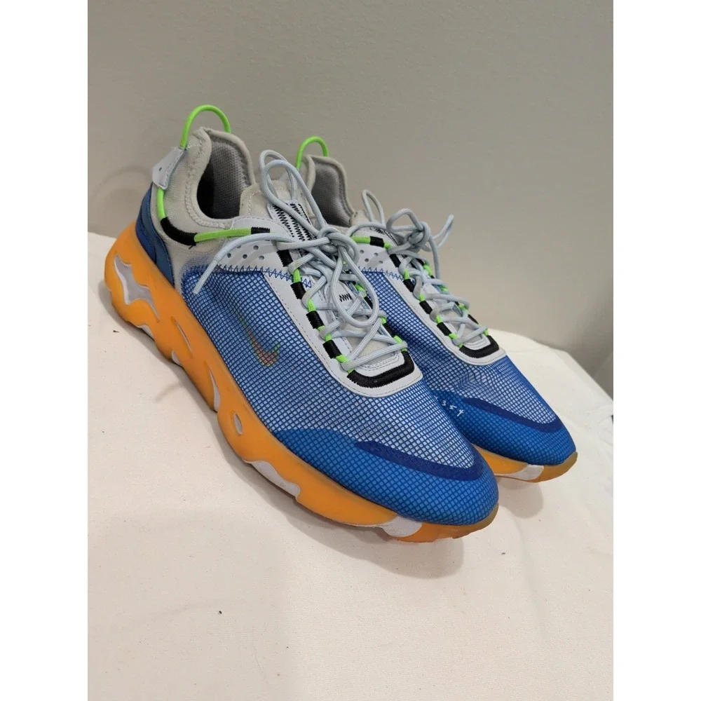 Nike React Live Premium Hyper Royal Laser Orange Athletic Shoes Men's Size 12